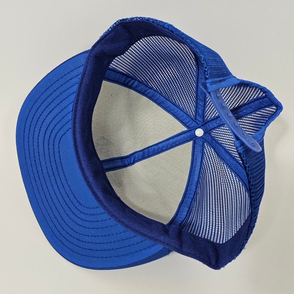 Vintage NAPA Auto Parts Trucker Hat Blue Snapback Mesh Cap Logo Patch Mens OSFM - Picture 13 of 13